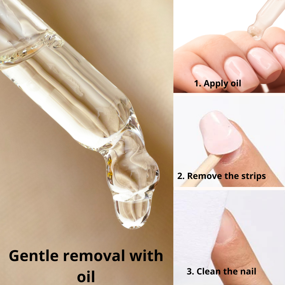 Easy gel nail wrap removal - no damage to natural nails